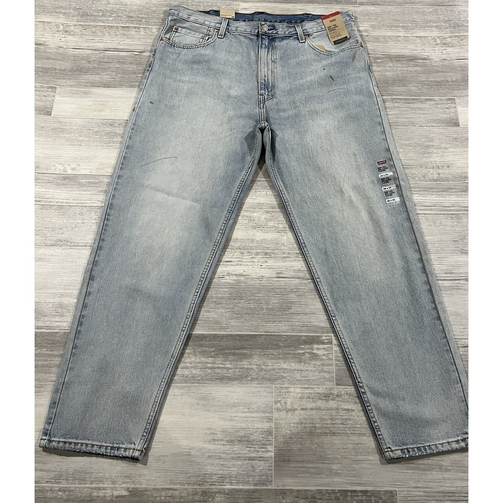 New! Levi's 550 '92 Jeans Relaxed Taper Mens 38X32 Distressed Retro Paint $79.50